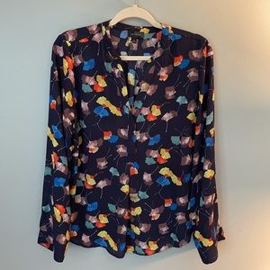 Limited brand blouse with ginkgo print
